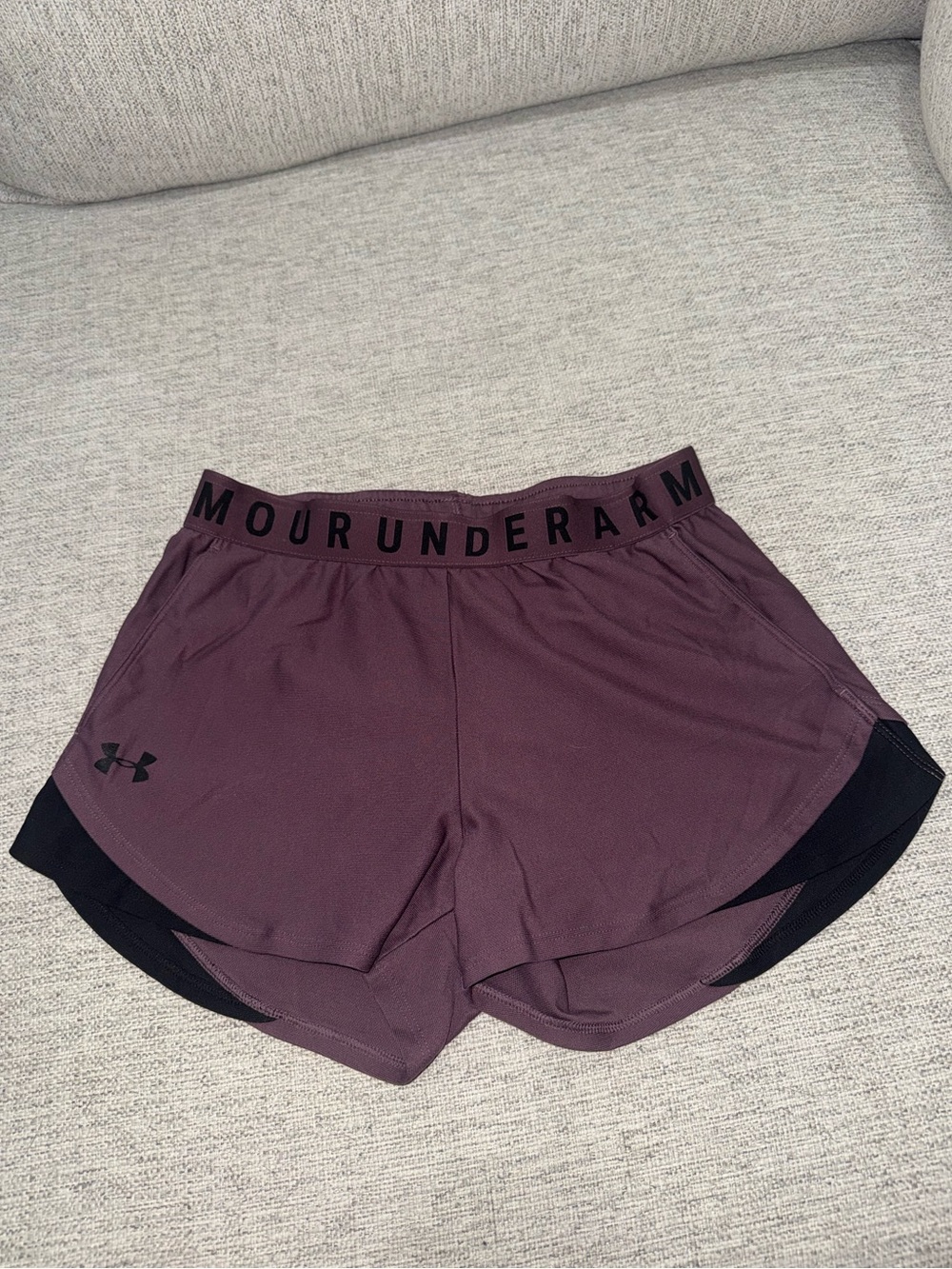 Under Armour Women’s Plum Athletic Shorts with Black Trim